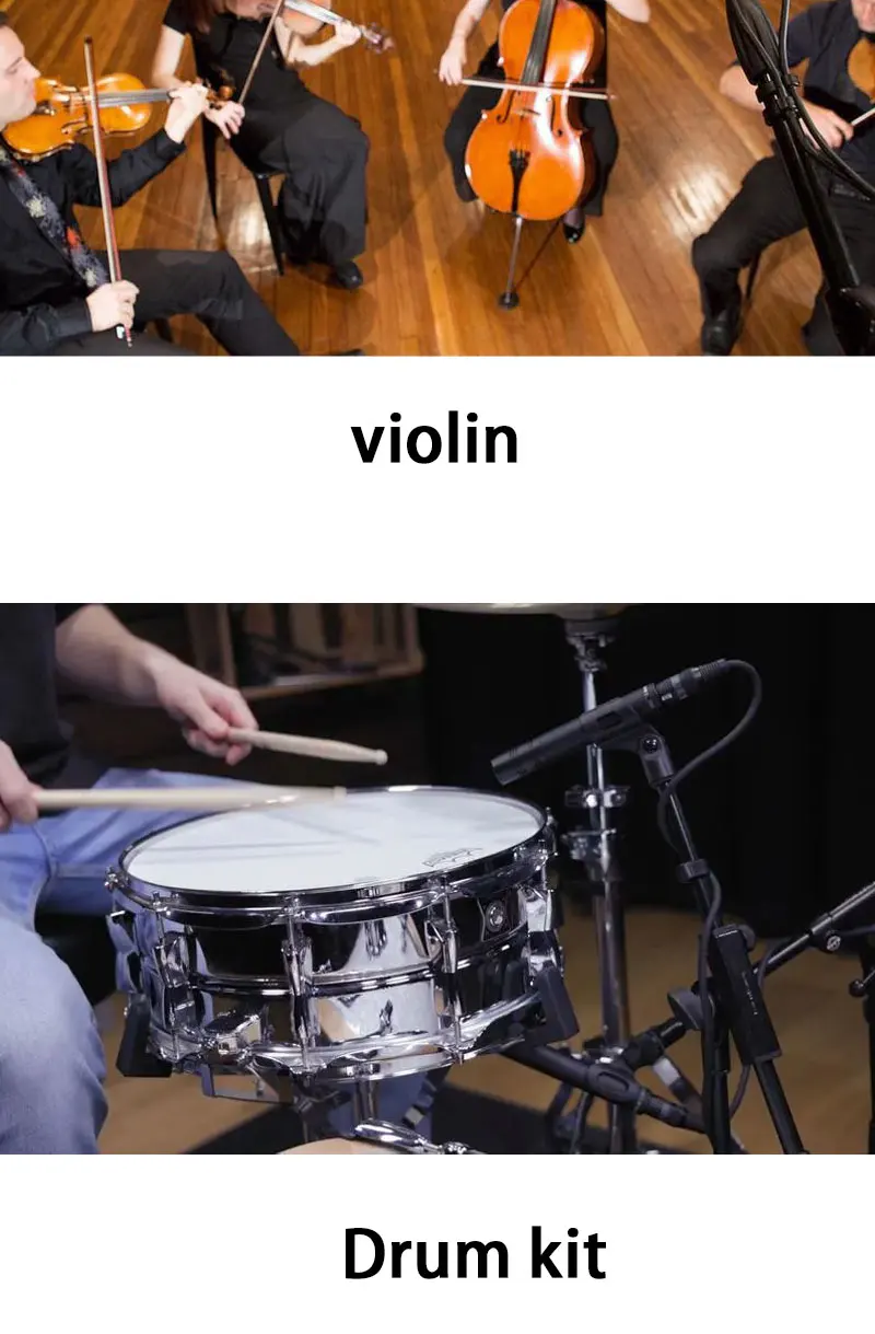 E914 Heart-Shaped Instrument Microphone, Windproof Cotton Condenser Microphone,For Bands/Stages/Recording Studio Recording ﻿