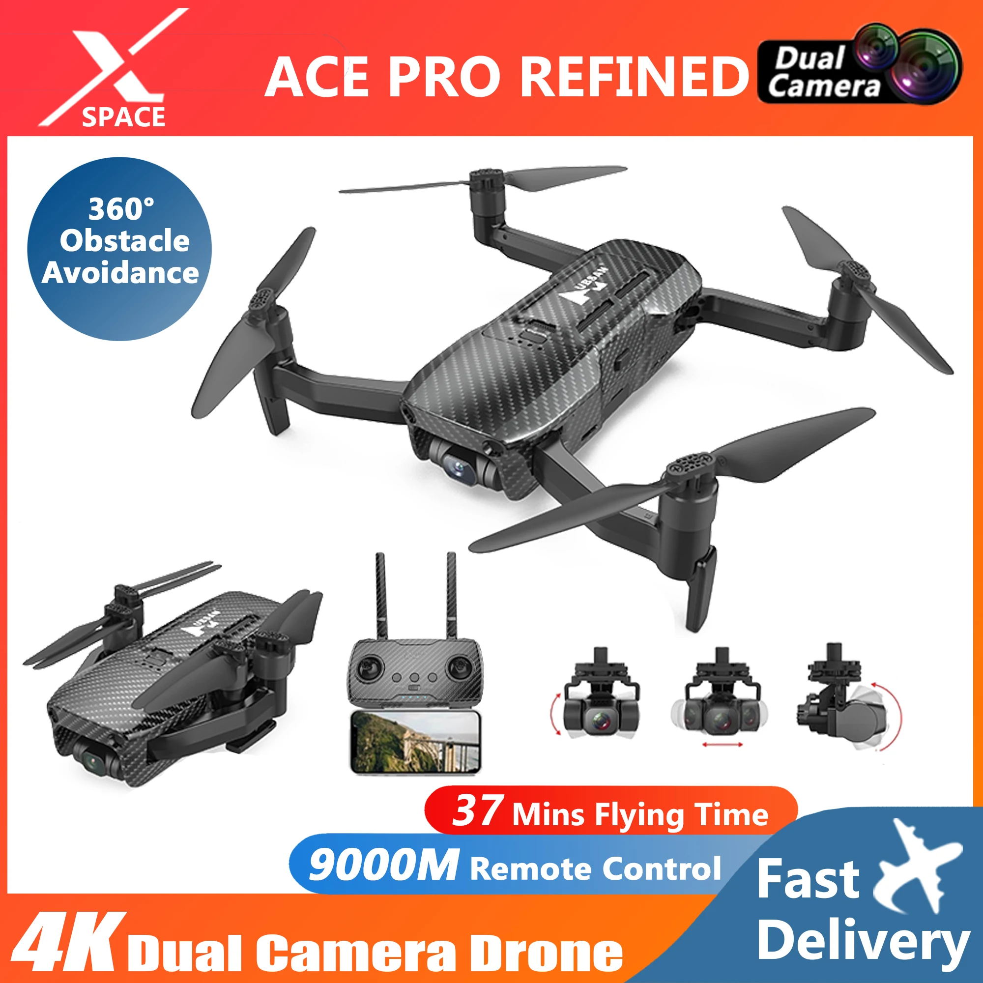 

Drone Hubson Ace Pro R 37 Minute Flight Helicopter 15km 3-axis Gimbal Fpv Gps Obstacle Avoidance Rc Quadcopter With Camera Toys
