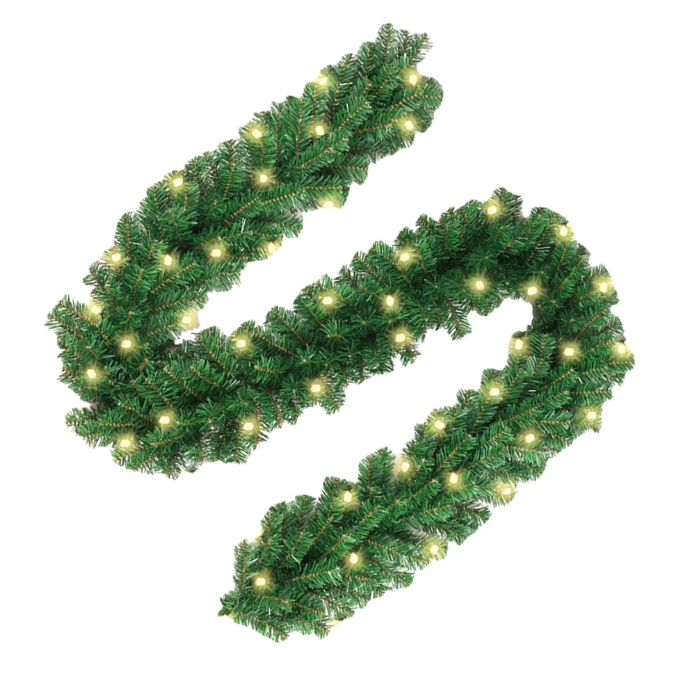 

1 Set Prelit Christmas Garland with Lights Operated Artificial Garland for Christmas Holiday