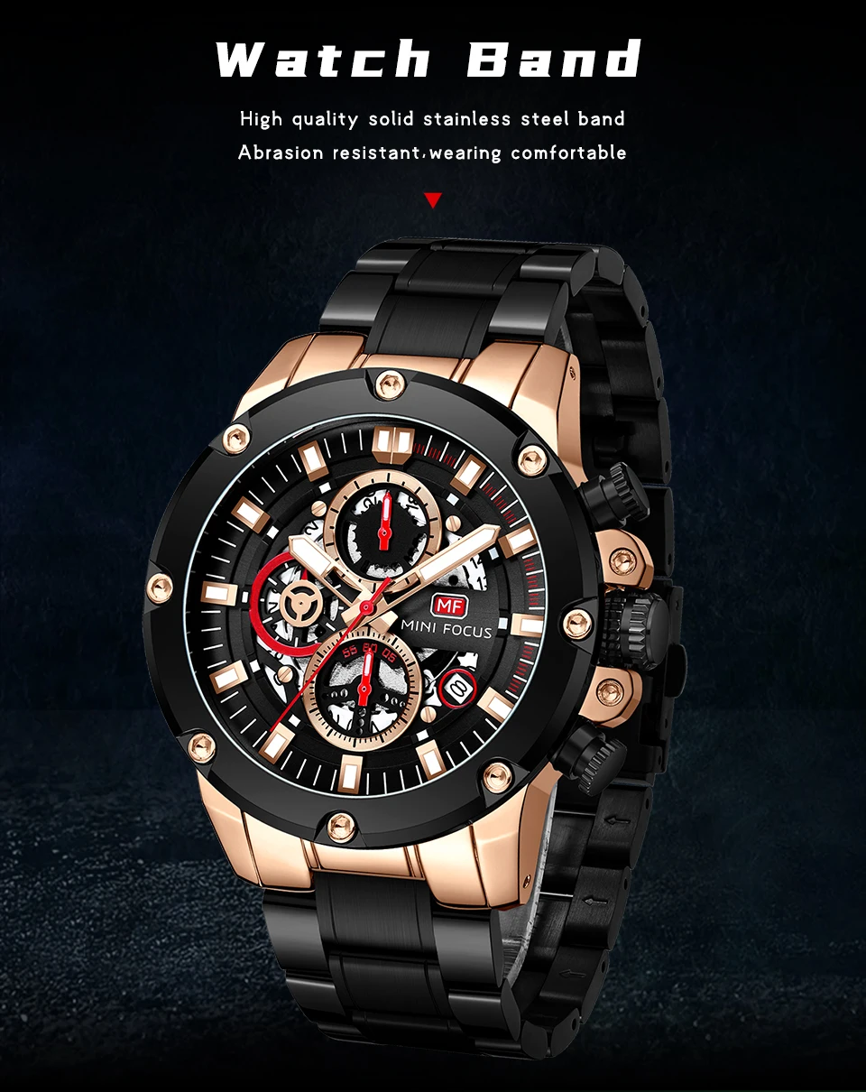 MINI FOCUS Quartz Watch for Men Waterproof_voghion.com