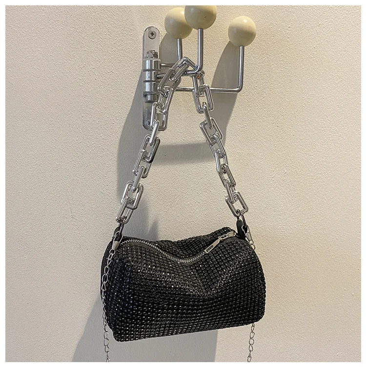 Bling Diamond Design Small Crossbody Messenger Bags for Women 2022 Summer Trend Luxury Fashion Travel Shoulder Handbags Purses