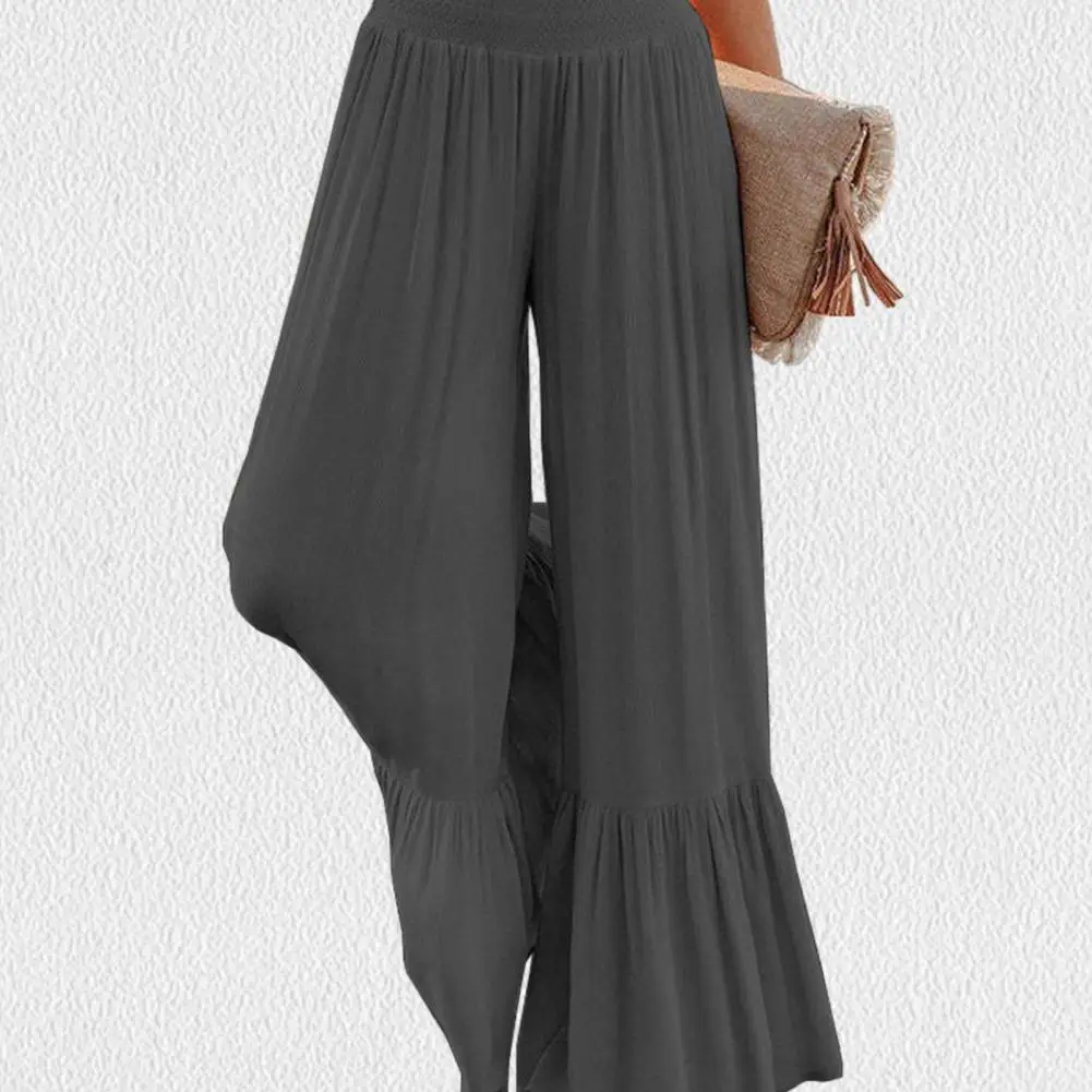 

2023 Autumn Women Wide Leg Pants Fashion High Waist Pleated Trouser Casual Loose Pocket Elegant Palazzo Oversize Pantalon