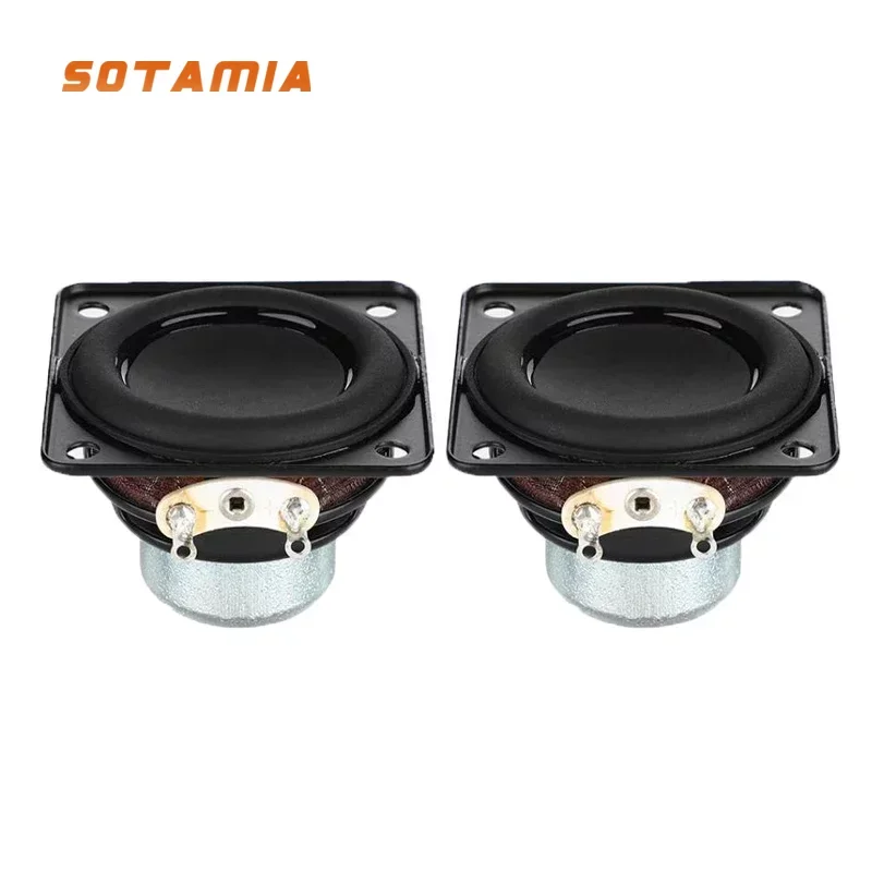 SOTAMIA 2Pcs 2 Inch 52mm Full Range Speakers Woofer 4 Ohm 10W Waterproof for Bluetooth Speaker