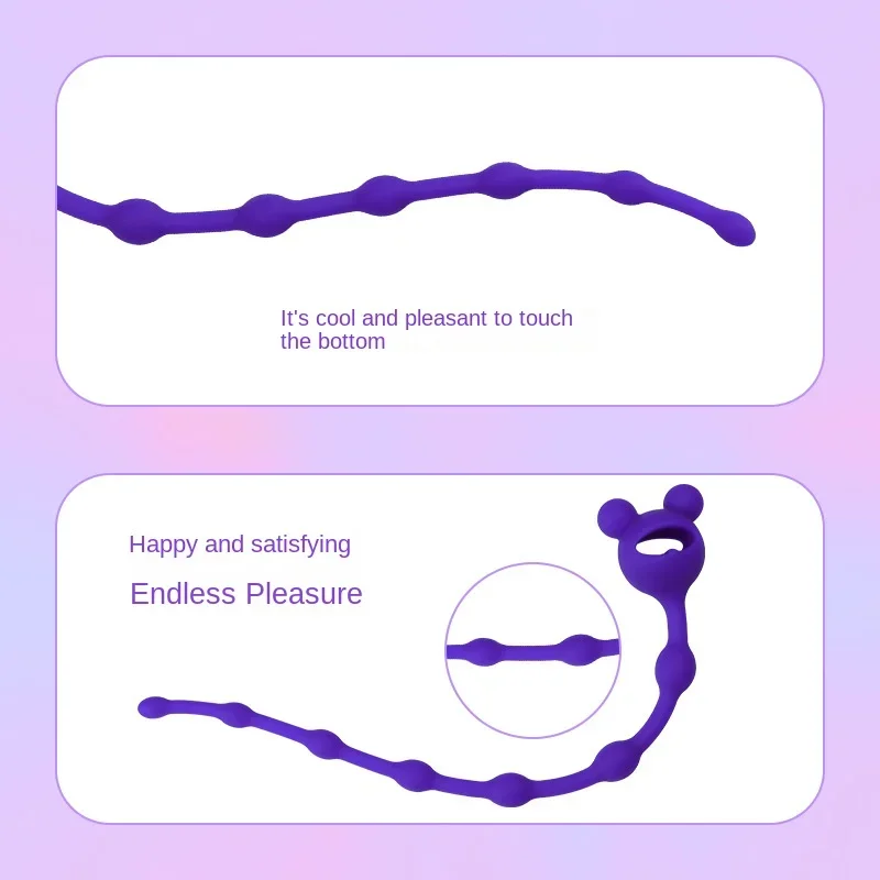 Penis Sex Toys Silicone Horse Eye Stick Penis Plug Urethra Beads Urethral Stimulator Sounding Urethral Masturbation Climax for Men