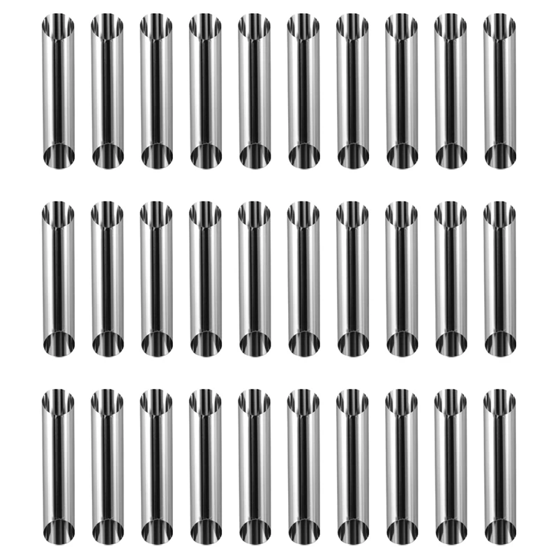 Juego de moldes de tubo de rollo de mantequilla de 30 piezas, acero inoxidable, crema antiadherente, cuerno danés, moldes de pastelería adecuados para Croissant, corteza Brioche