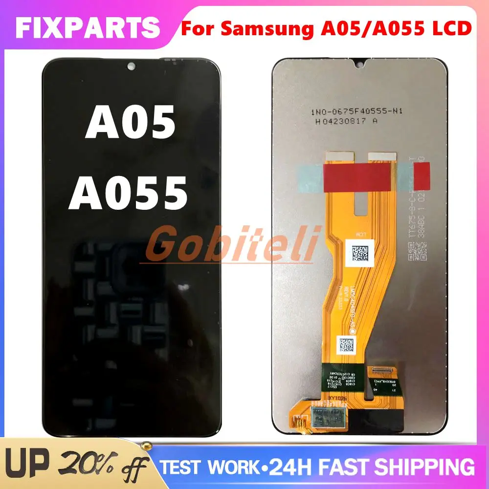 

Tested For Samsung Galaxy A05 A055 LCD Display Touch Screen Digitizer Assembly Replacement For Samsung A05 Lcd With Frame