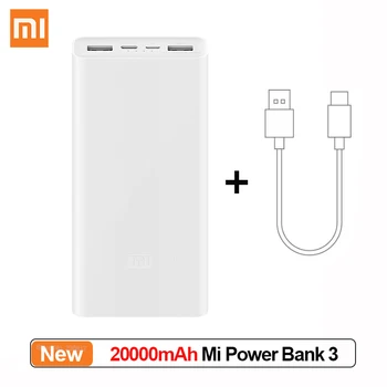 Xiaomi Power Bank 3 20000mAh USB-C Ricarica rapida bidirezionale Max 18W Viaggio portatile Mi Powerbank per telefono cellulare portatile