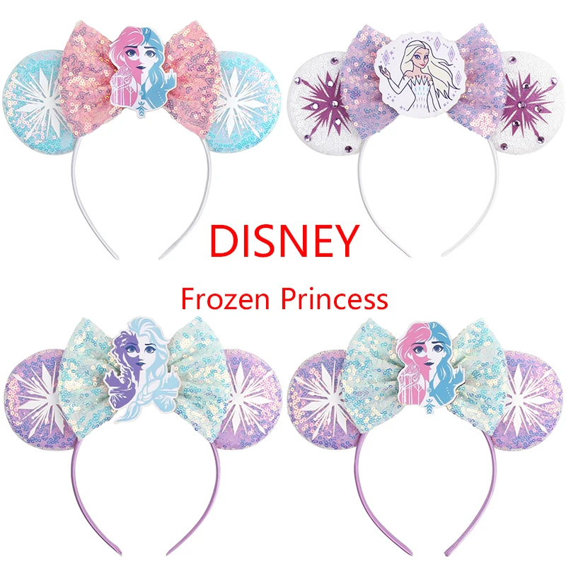 

Disney Anna Princess Elsa Headband Mickey Mouse Ears Headbands for Baby Girls Olaf Frozen Hairband Kids Women Hair Accessories