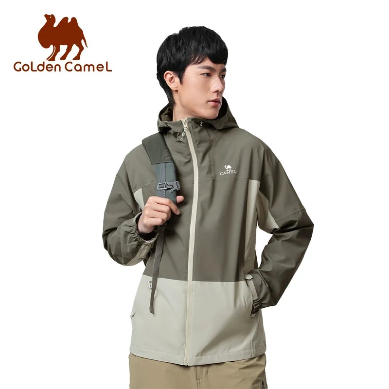 GOLDEN CAMEL 야외 하이킹 재킷, 여성용 바람막이, 남성용 방수 싱글 재킷, 여행 캠핑용 코트, 2023 가을 신상