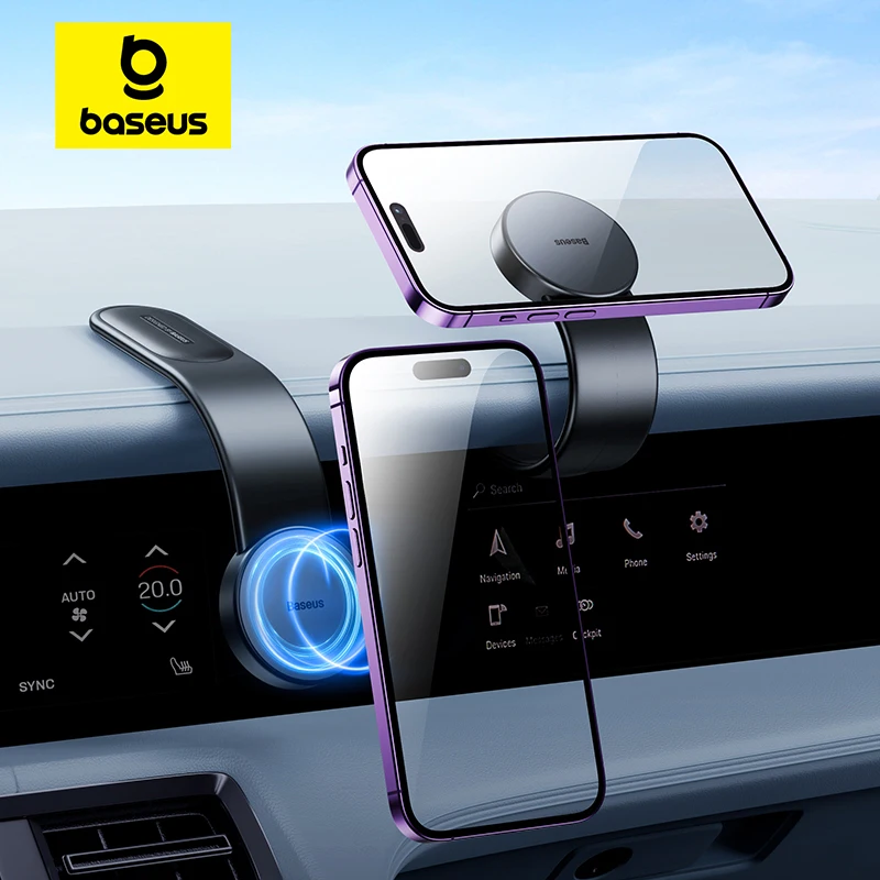

Baseus Magnetic Phone Holder Car Wireless Charging Cellphone Stand Strong Suction 360 Rotation for iPhone12 13 14 15 Pro Max
