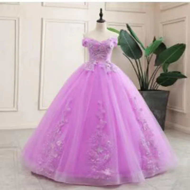 Quinceanera Dresses DSP A Line Off Shoulder Tulle for Quinceaner Girl's Prom Party 15 year old