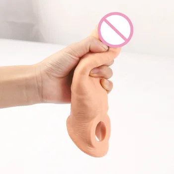21Cm Enlargement Penis Extender Sleeve Reuseable Condom Delay Ejaculation Sex Toys For Men Intimate Goods Sex Shop 6
