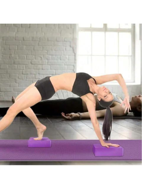 Two pieces of home leisure yoga bricks, Pilates foam bricks, multi-functional reinforcement mats, home fitness equipment foam br 3