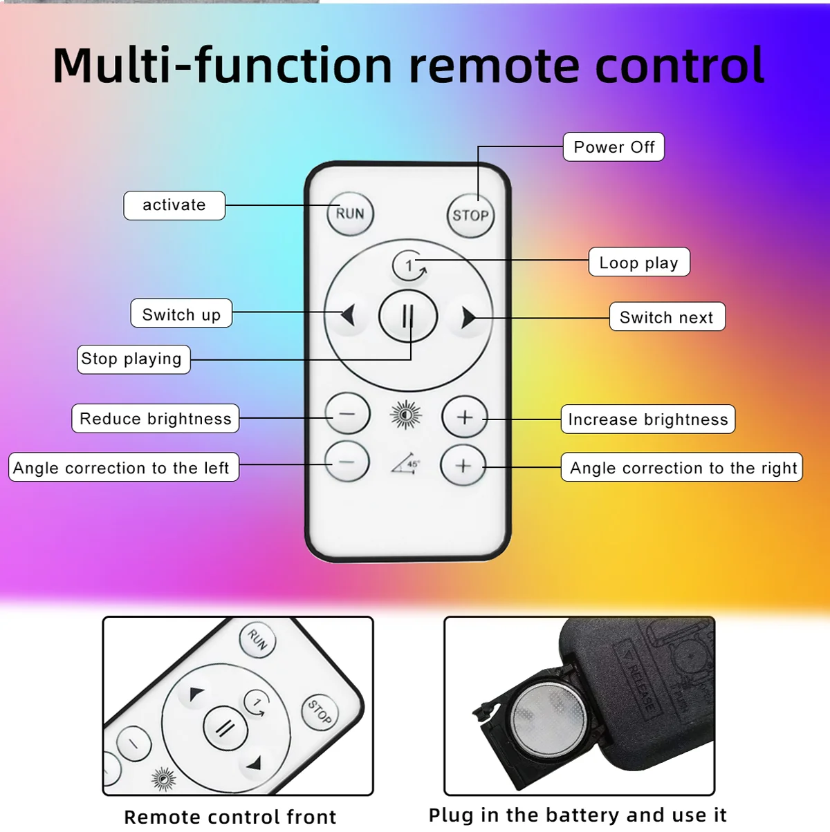 Description Picture 5 of itemDia 42cm 3D Holographic Fan Projector  Advertising Light with 244 LED Beads Support Phone App Remote and PC APP Control