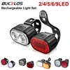 BUCKLOS Bike Light Set Front and Rear Lights Led Bicycle Lamp USB Rechargeable Cycling Flashlight for Road MTB Bicycle Lantern 1