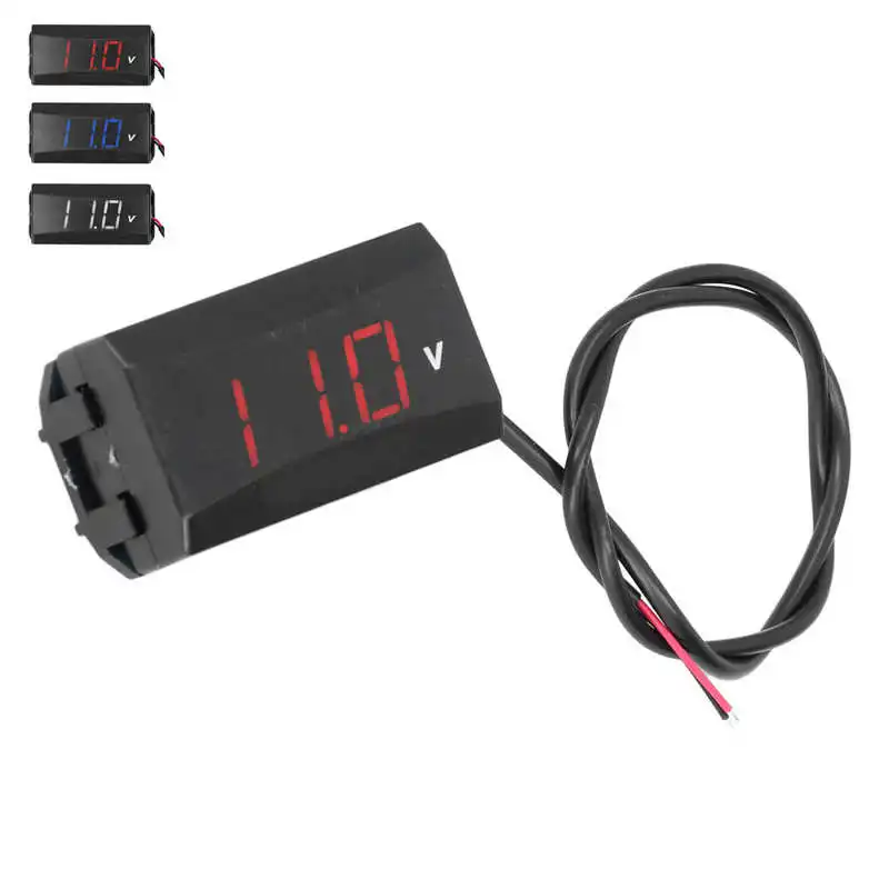 

Voltage Testing Meter LED Digital Display Universal for Car Motorcycle Electric Vehicle 12V-80V Voltage Detection Meter New