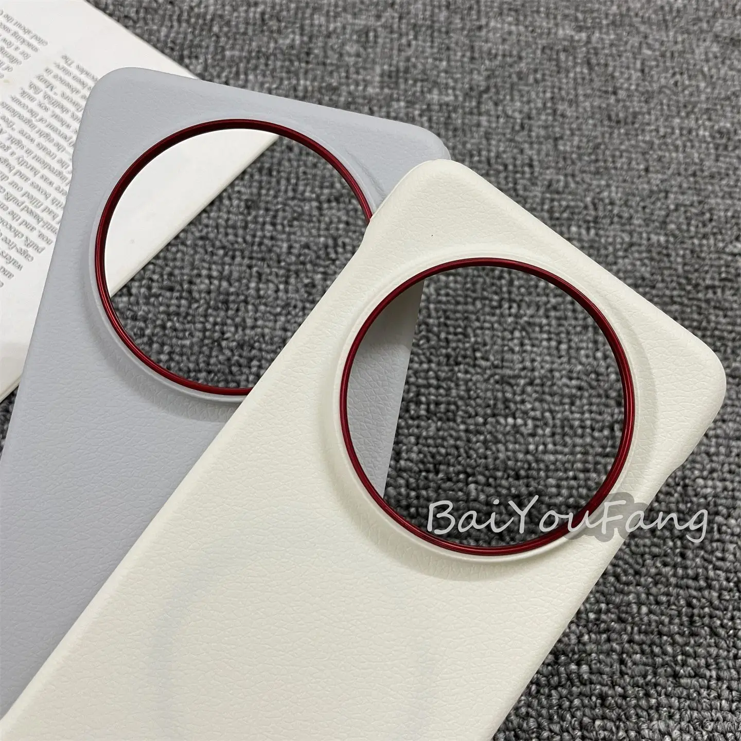 Ultra-sleek Magnetic Leather Phone Case with Wireless Charging Capability
