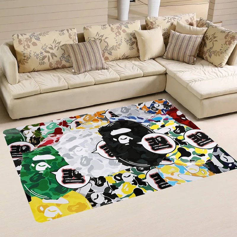 집 입구 카펫 A-Bath-B-BAPES 미적 방 장식, 패션 문짝 매트 주방 러그 카펫, 발코니 홈 러그 발 