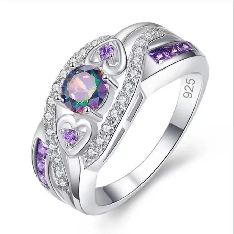 Luxury Rings for Women Natural Gem Cut Square Amethyst Ring Vintage Engagement Wedding Ring Jewelry Accessories Anel Feminino wedding rings finger rings womens ring jewelry rings ring jewelry