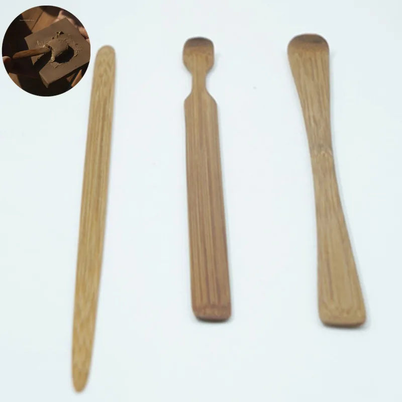 Pottery Tools Manual Bamboo Knife Manual DIY Ceramic Clay Repair Billet Engrave Making Teapot Tools Push Wall Scraping Bottom