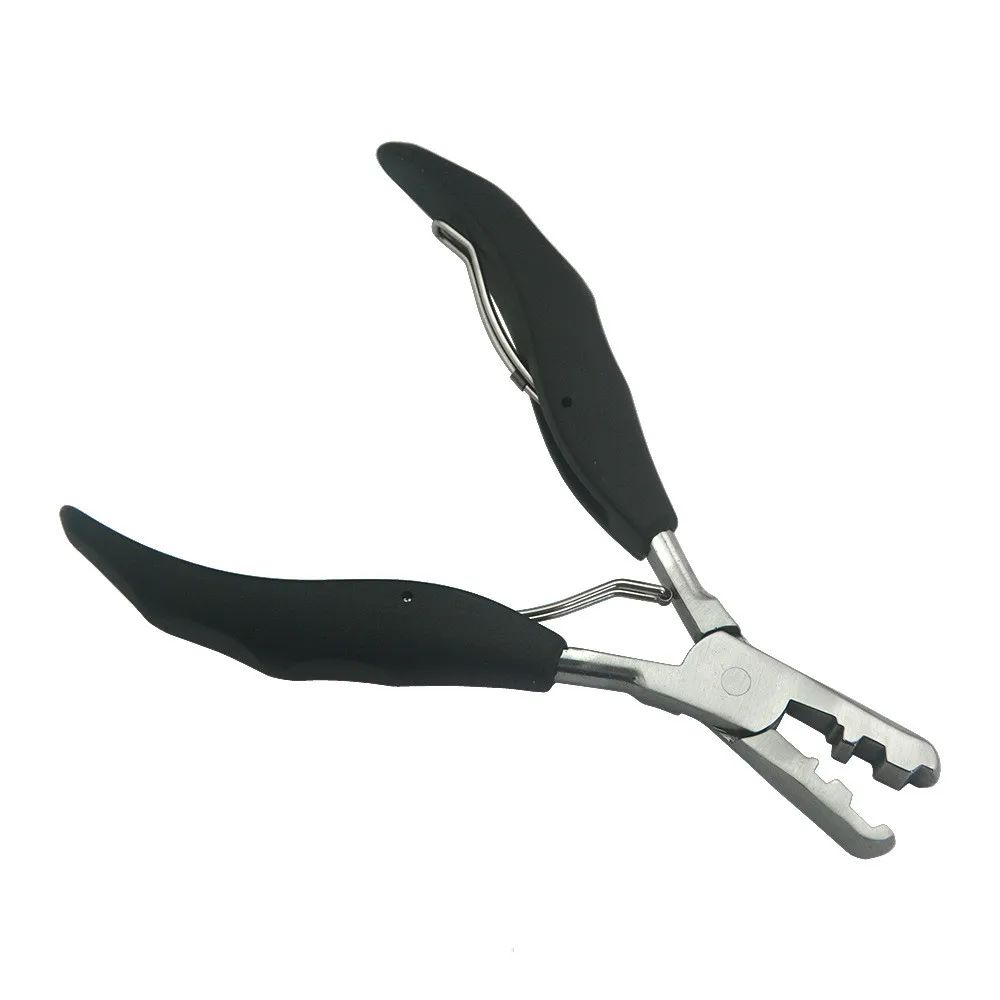 Stainless Steel Hair Extension Pliers Multi-Functional Keratin Pre-Bonded Hair Pliers with 3mm and 5mm Small Grooves