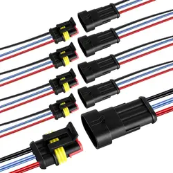 Waterproof 3 - Pin Quick Disconnect Electrical Wire Connectors (5Pairs)