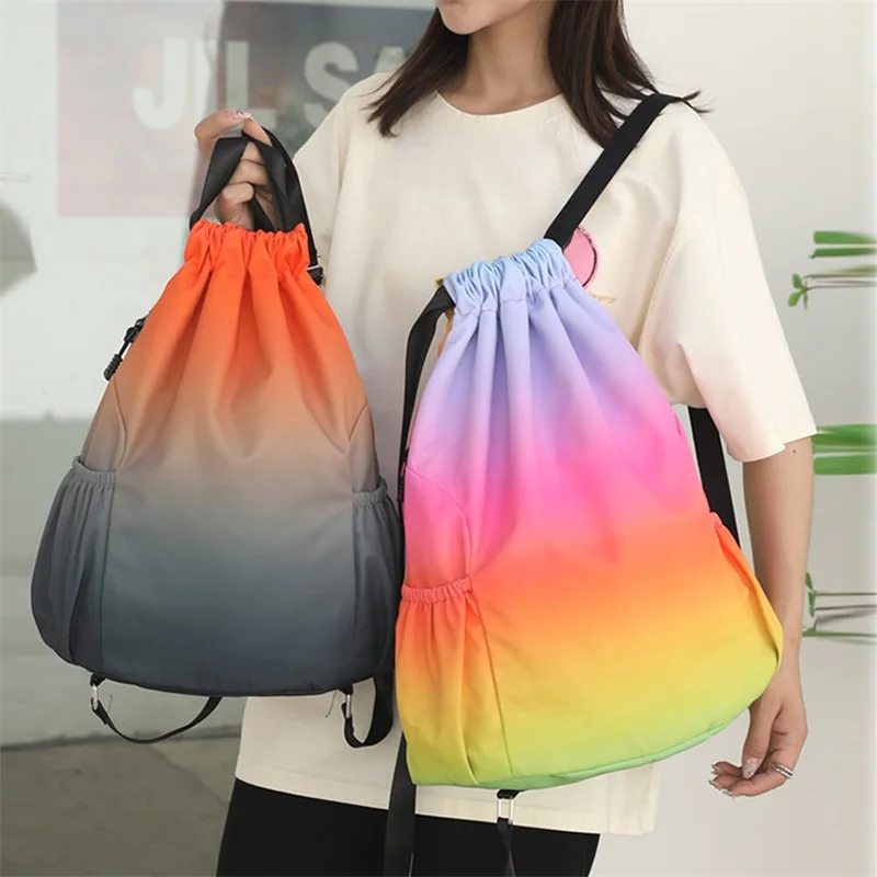 

Многофункциональный водонепроницаемый рюкзак на шнурке для баскетбола, с градиентом