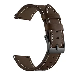 Premium PU Leather Strap for Smartwatch - Elegant and Durable Replacement Wristband (Coffee)