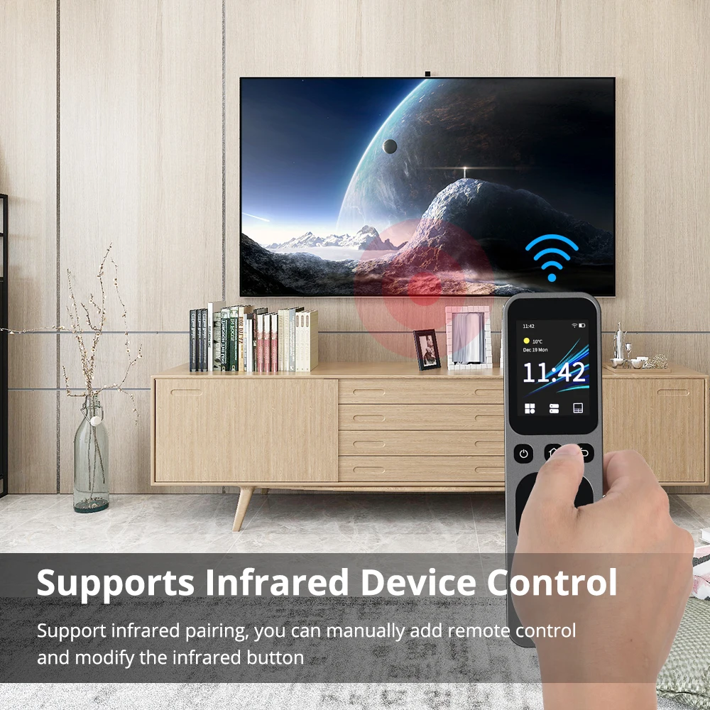 Smart WiFi Zigbee BLE Central Remote Control with HD Touch Screen Wireless Charging Base Infrared Control Work with Tuya APP