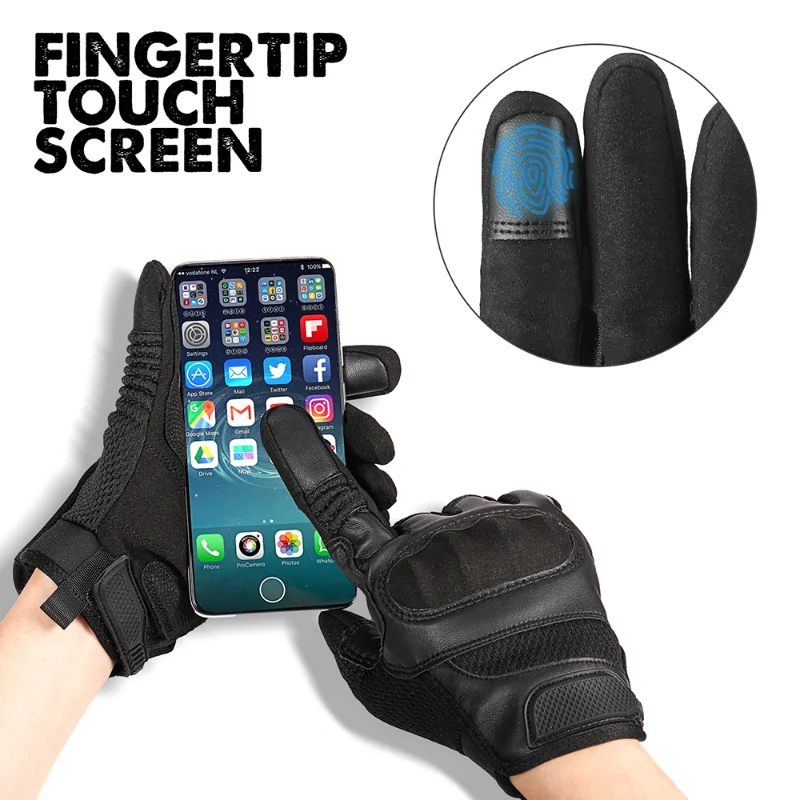 Sommer-Motorradhandschuhe für Herren, Touchscreen-Motorrad-Reithandschuhe mit Knöchelschutz, atmungsaktive Motocross-Handschuhe_voghion.com