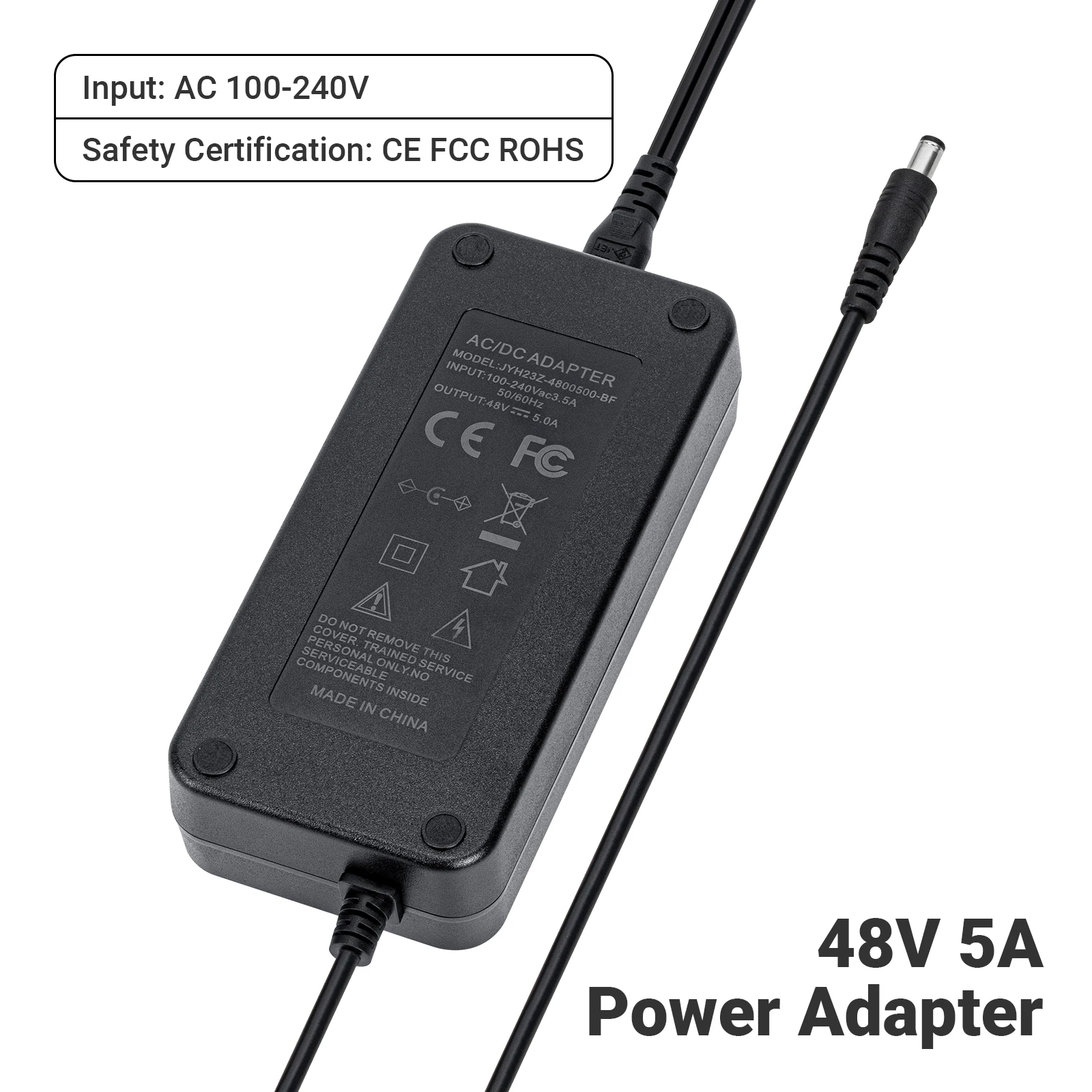 Fosi áudio 48v 5a dc fonte de alimentação carregador casa teatro amplificador adaptador de alimentação para áudio digital amplificador de potência entrada 100-240v