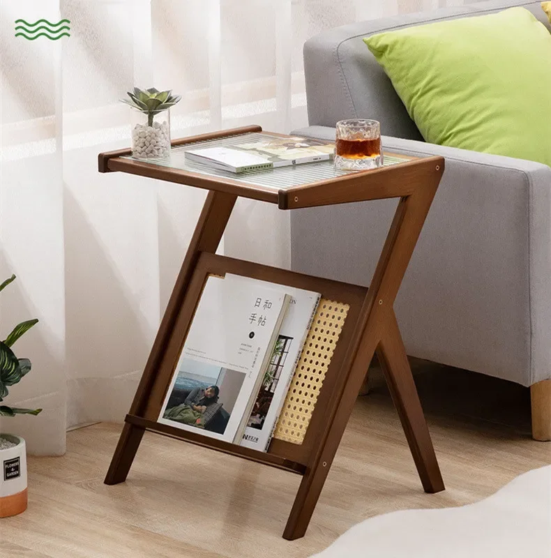 For Bamboo Japanese Simple Coffee Table Rack Home Bedroom Bedside Table Sofa Side Debris Organizing Rack