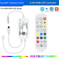 Smart WiFi LED Light Strip Controller with App and Remote Control - With Remote (RGB)