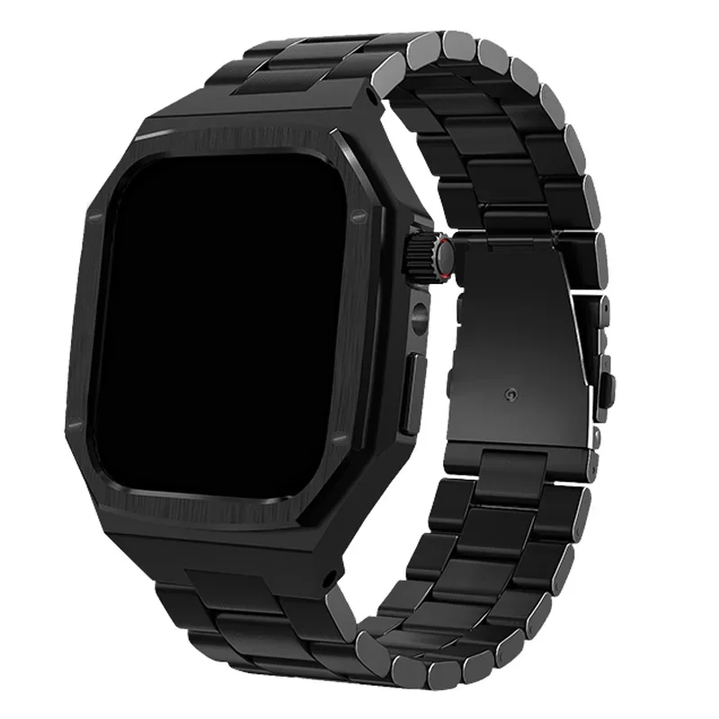 Luxury Stainless Steel Strap and Case Set for Apple Watch Series 10