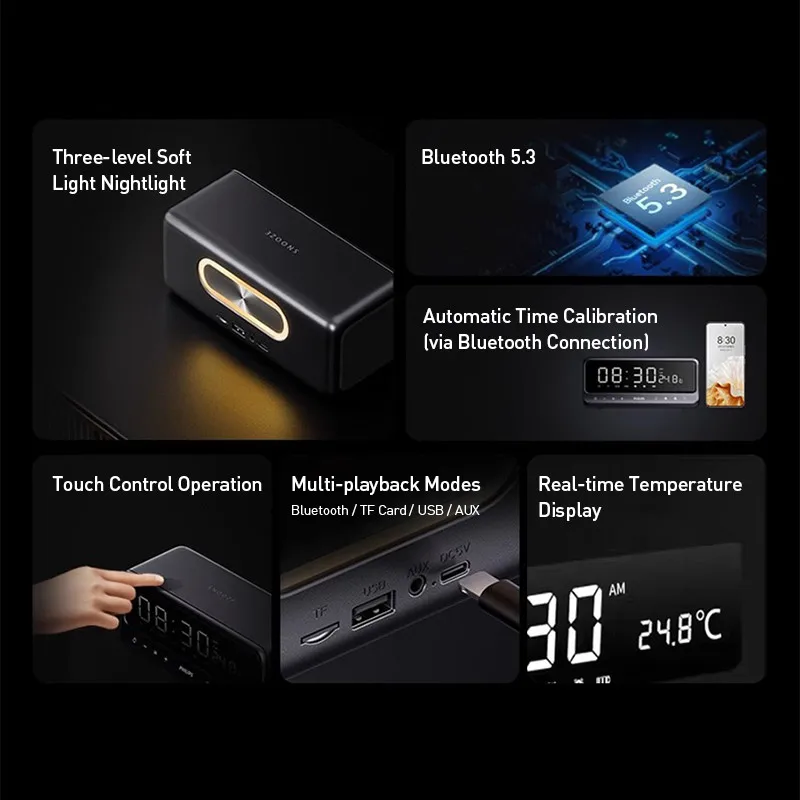 Philips TAS3609 Bluetooth-Lautsprecher mit Echtzeit-Temperaturanzeige_voghion.com