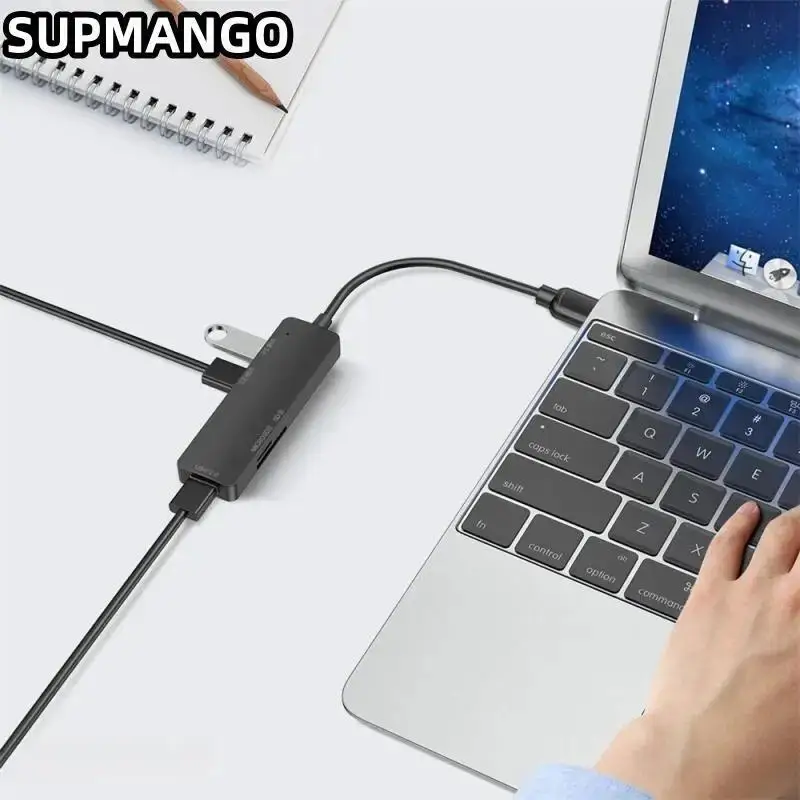 Usb Hub Adapter USB Type C Hub Adapter 5 in 1 Mobile Phone Computer Type C to SD TF Card Reader Extender High Speed Transmission Wire Divider
