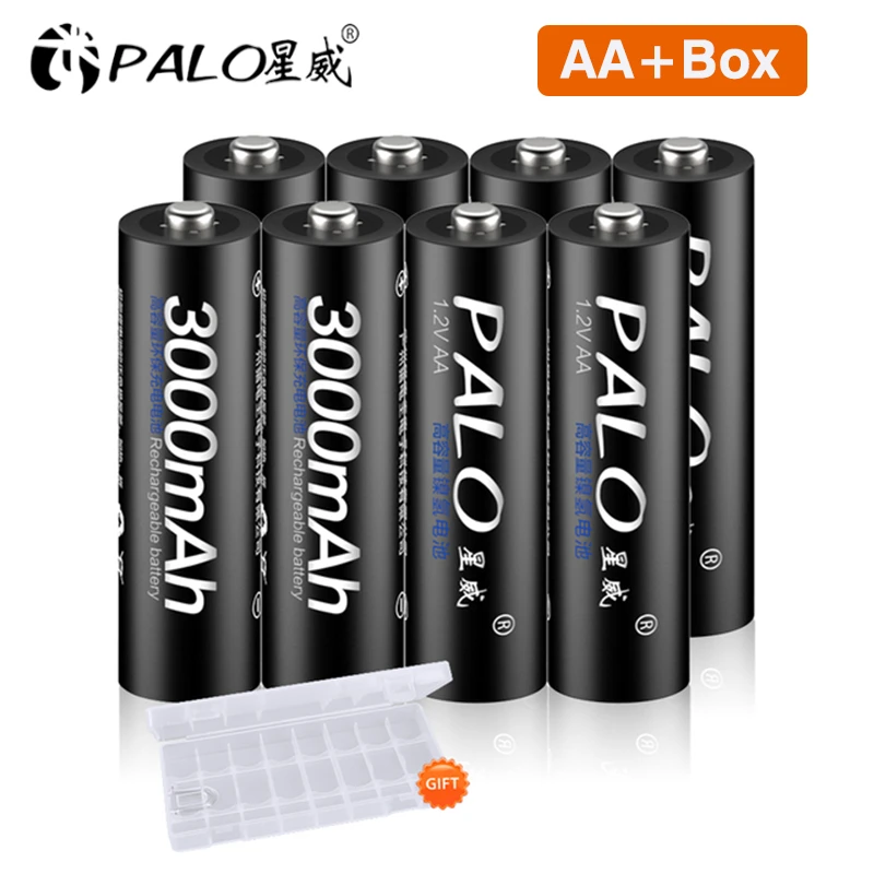 PALO batería recargable AA para Led, pilas aa de Ni MH 1,2 v, 2A, venta al por mayor|aa battery|rechargeable batterybattery rechargeable - AliExpress