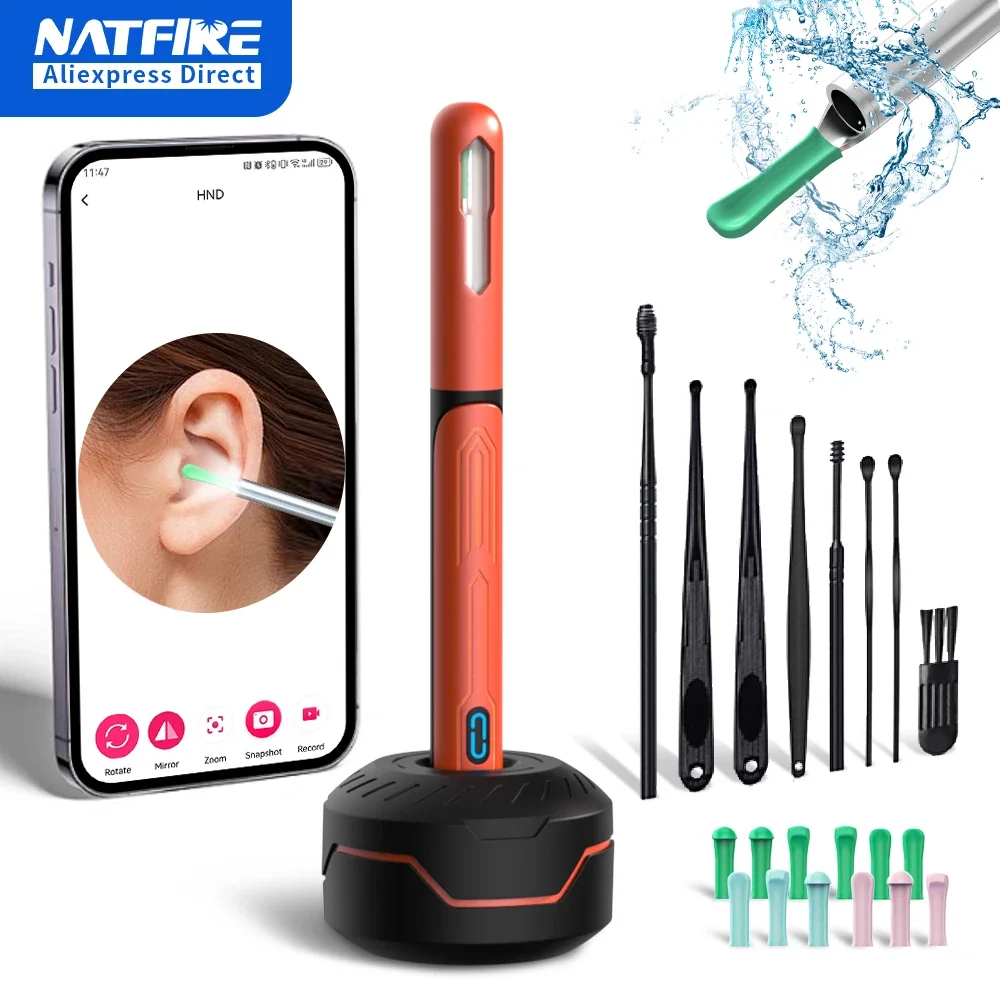 

Набор для чистки ушей NK3 Pro с камерой, HD амбушюры, отоскоп, USB C зарядка, эндоскоп, инструмент для удаления воска, ухочистка, набор для ушей