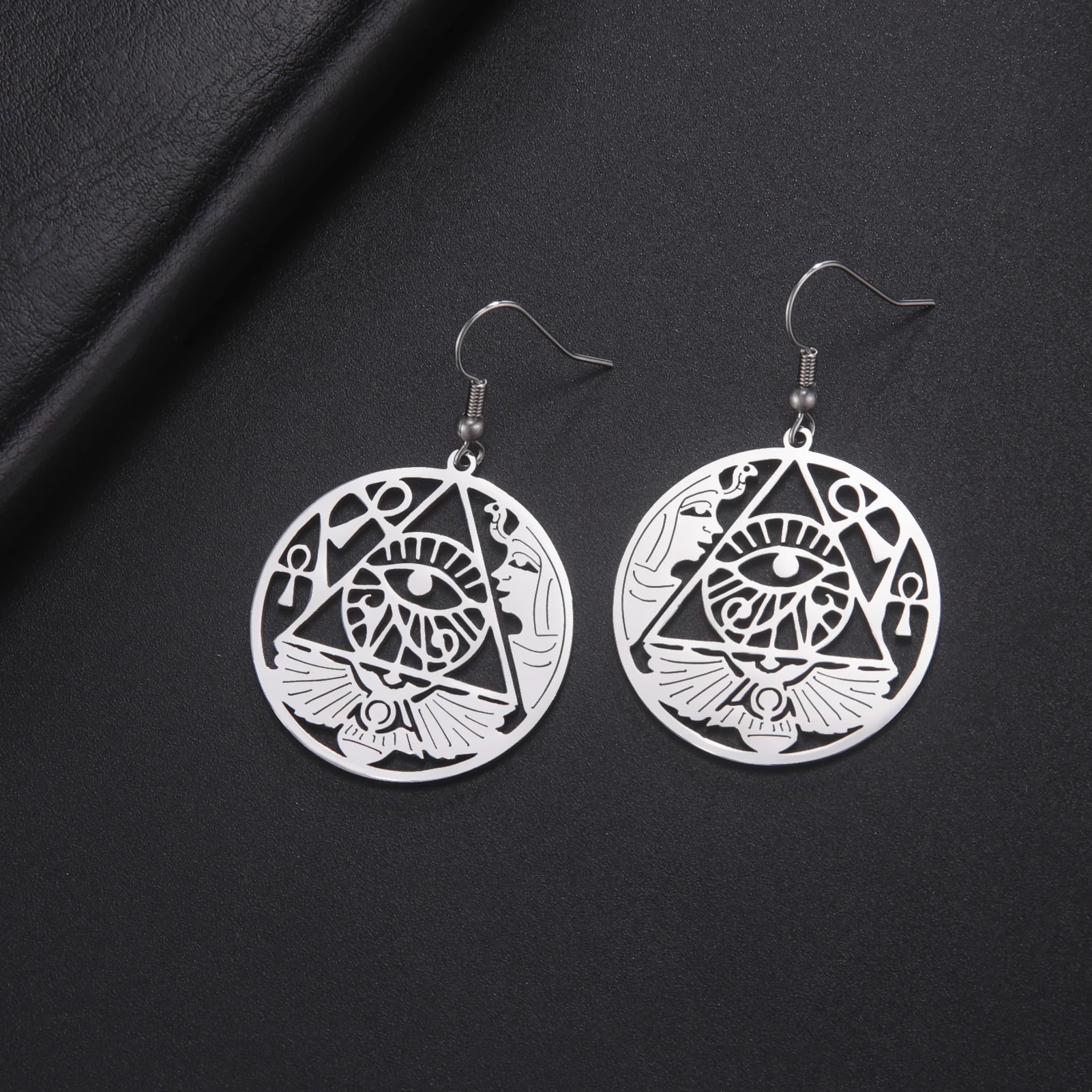 Amaxer The Eye of Horus Drop Earring For Women Stainless Steel Earring Ancient Egypt Jewelry Gift Wholesale 5