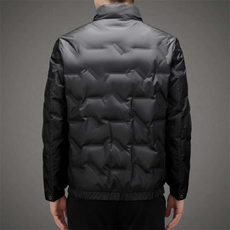 High Quality Autumn Winter White Duck Down Jackets Business Casual Solid Color Warm Puffer Coat Outwear Top Down Parkas Clothing