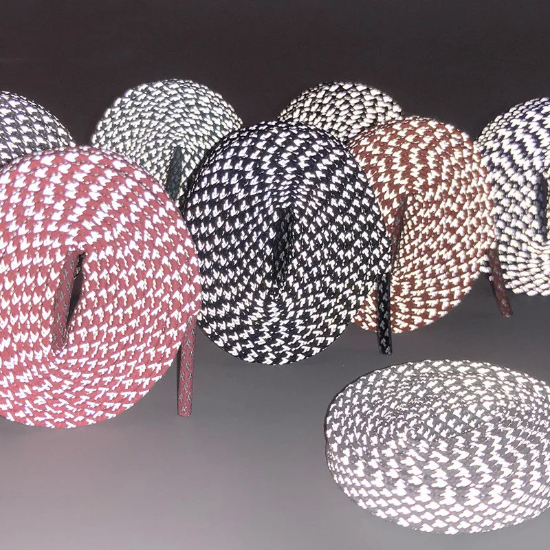 1Pair 3M Flat Reflective Shoelaces for Sneakers Glow at Night Be