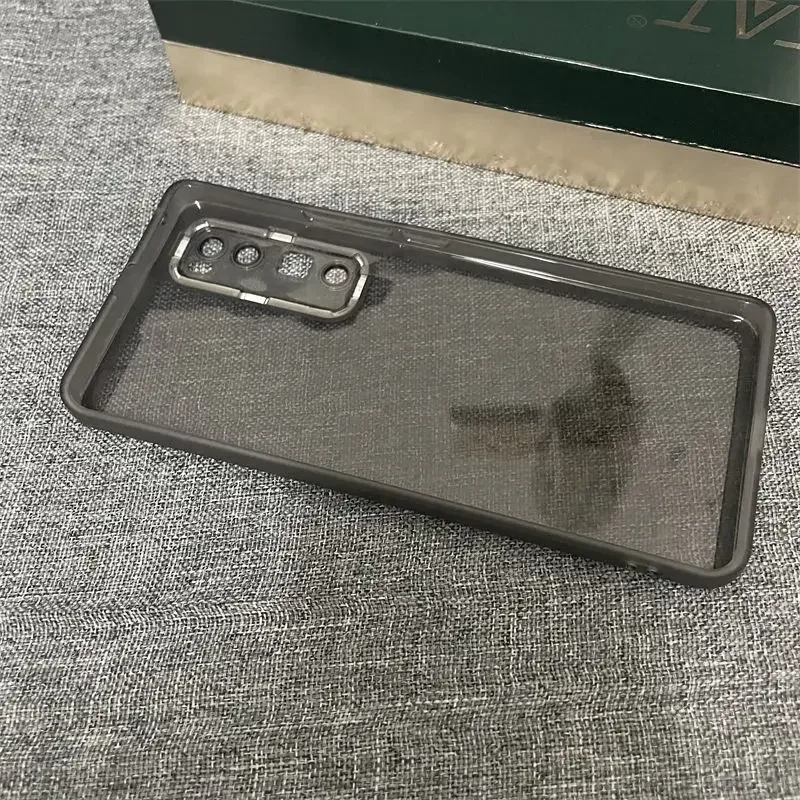 Clear TPU Silicone Back Cover with Camera Lens Protector
