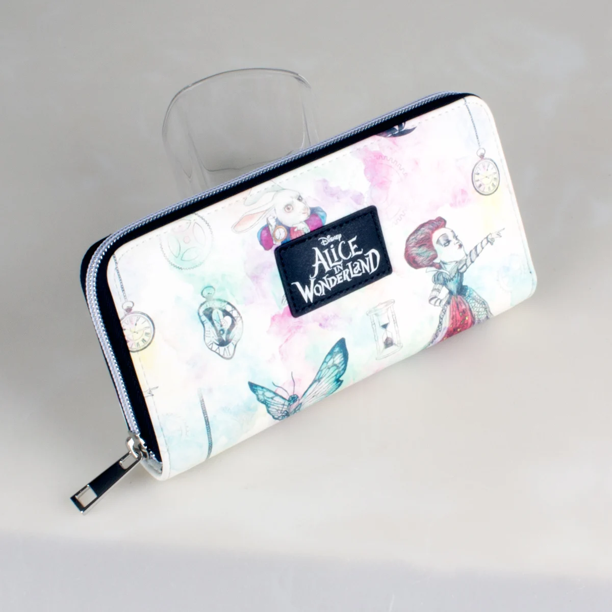 Disney Alice in Wonderland Print Zipper Wallet Fashion Personalized Card Holder Coin Purse