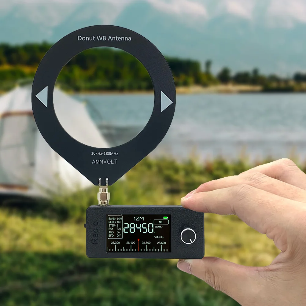 SI4732 0.5-108mhz Pocket Mini Radio LSB USB AM FM All Band Radio Receiver 1.9inch IPS Screen HF SW MW VHF with Antenna