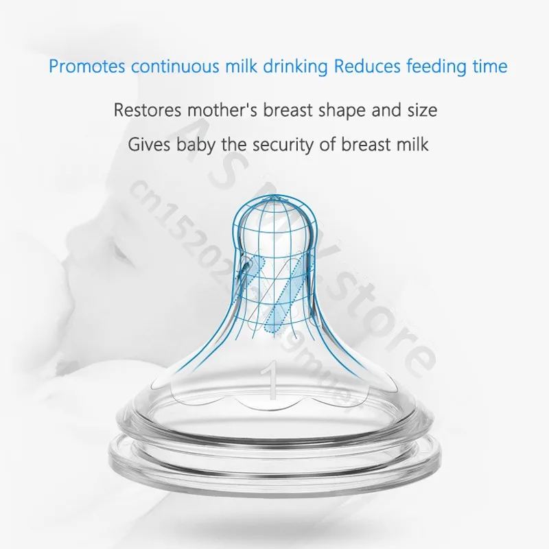 Dr. Brown's newborn wide-bore glass bottle, preemie silicone teat, 60ML for babies 0 to 3 months/Anti-colic glass baby bottle