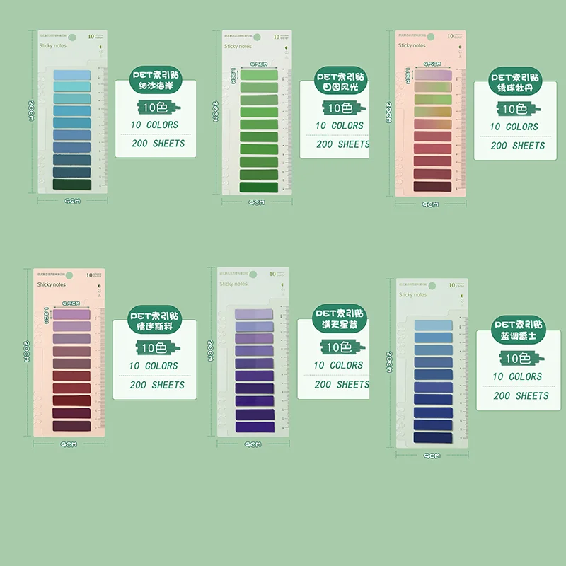KindFuny 1200pcs Sticky Note Transparent Index Tabs Arrow Posted It Flags for Page Marker Planner Stickers Office School 2
