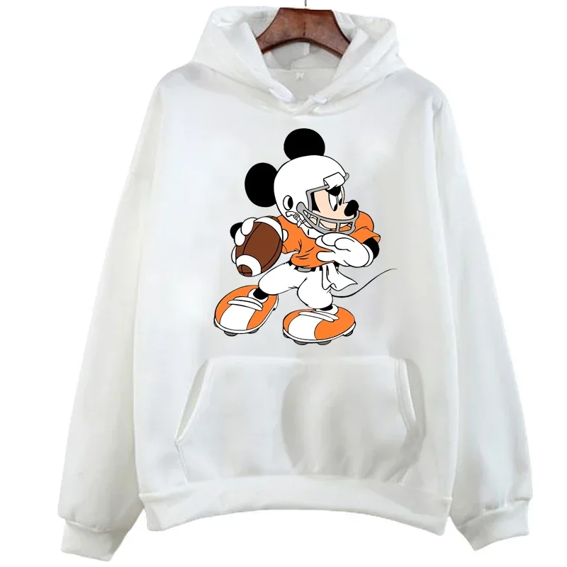 

Новые повседневные универсальные толстовки Disney, пуловеры с милым мультяшным принтом Микки Мауса, уличная одежда унисекс с круглым вырезом на осень-зиму
