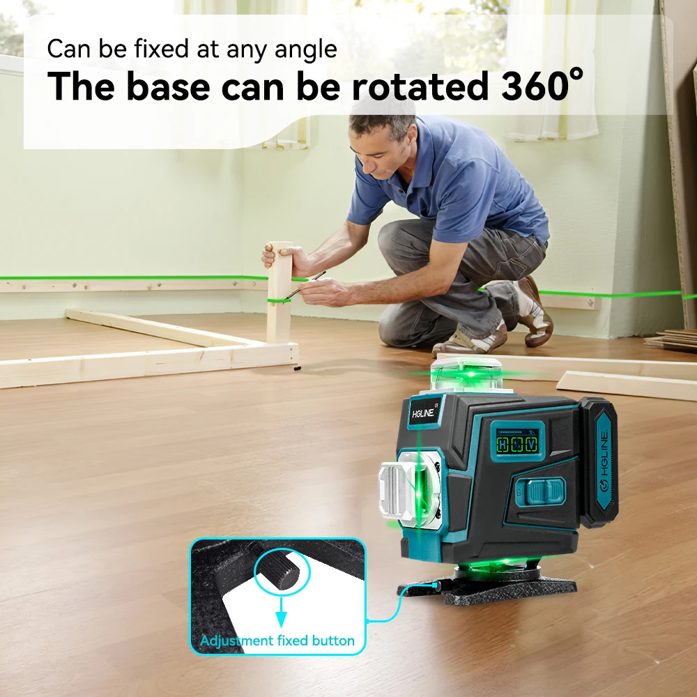 16 Lines Laser Level APP Remote Control Horizontal Vertical Levels Machine Power
