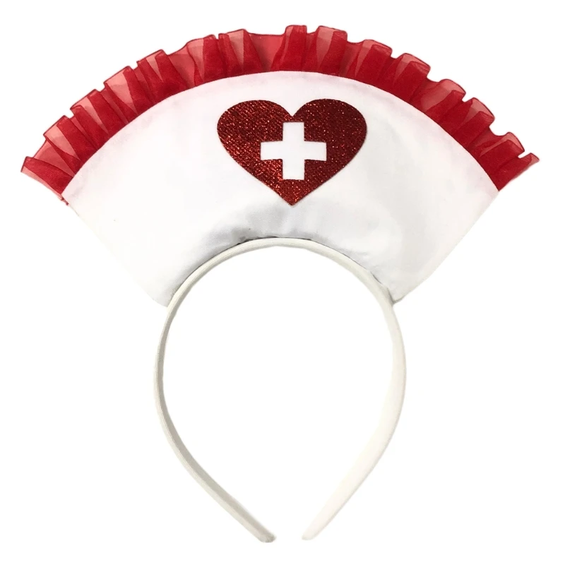 

Nurse Hat Halloween Headband for Womens Girls Daily Wearing , Halloween Party Fancy Dress Cosplay Hair Accessories