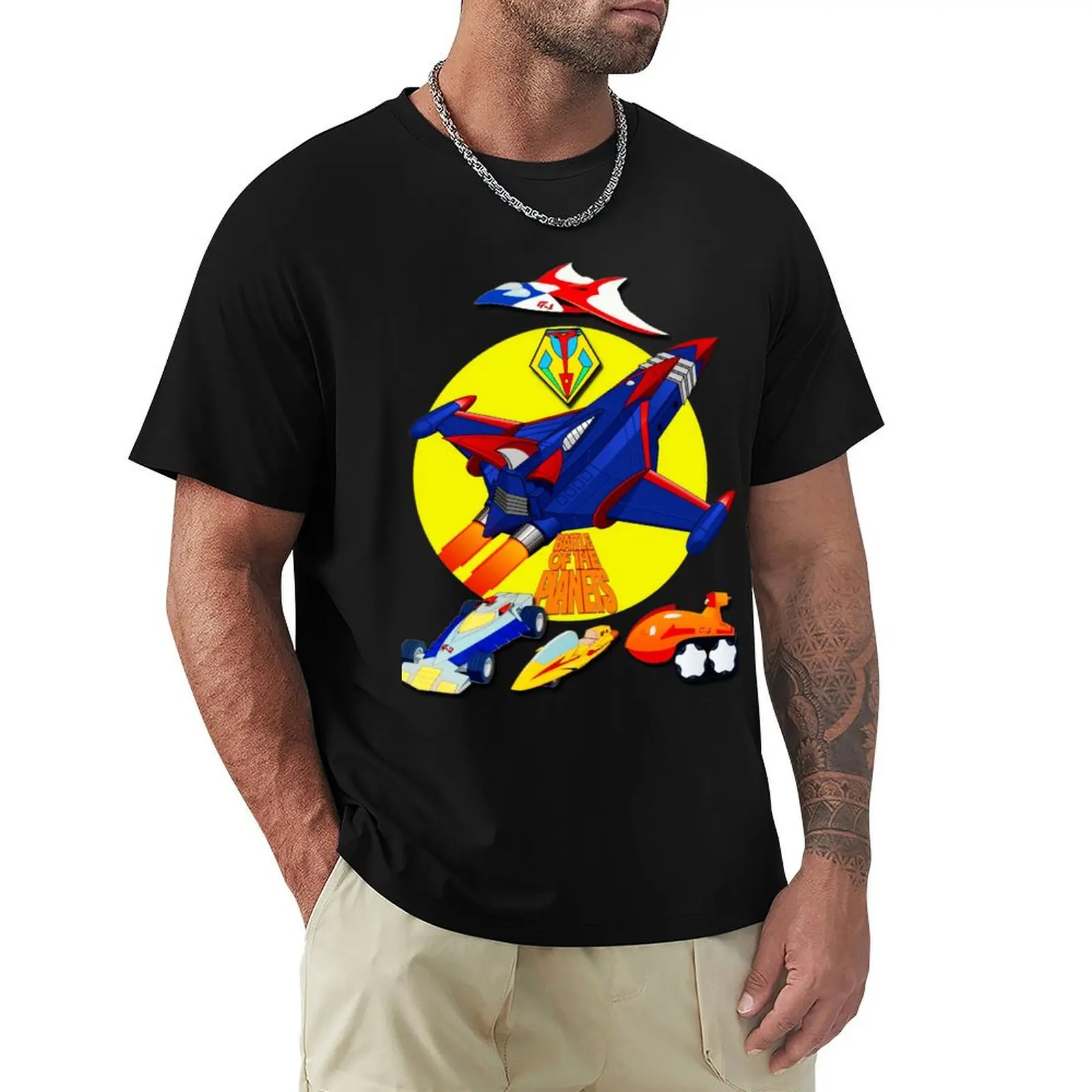 Battaglia Dei Pianeti Gatchaman Vehicle Logo \ T T-Shirt Top Customs For A Boy Customs Progetta Le Tue Magliette Per Uomo Pack
